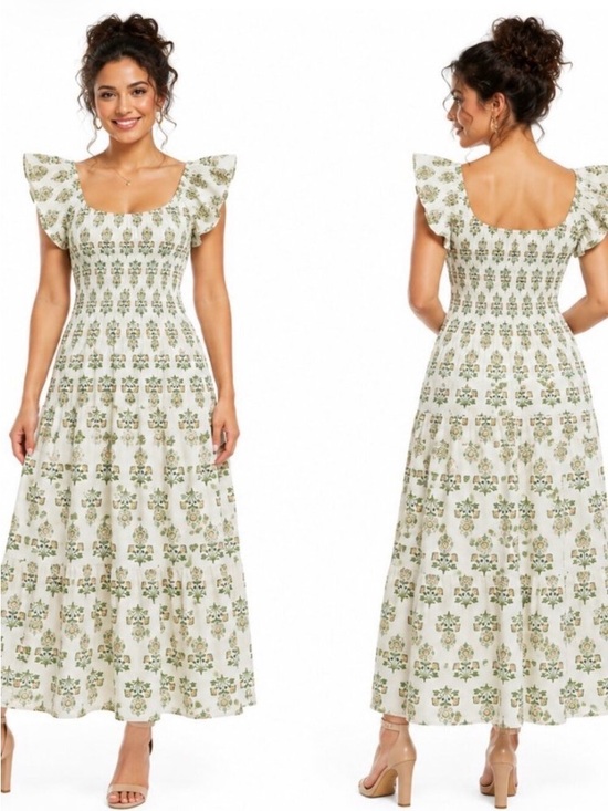 MNK Dresses & Skirts - Cotton Smocked Floral Dress